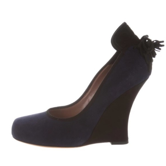 TABITHA SIMMONS Suede Wedge Pumps Size: 8.5 - Picture 2 of 5